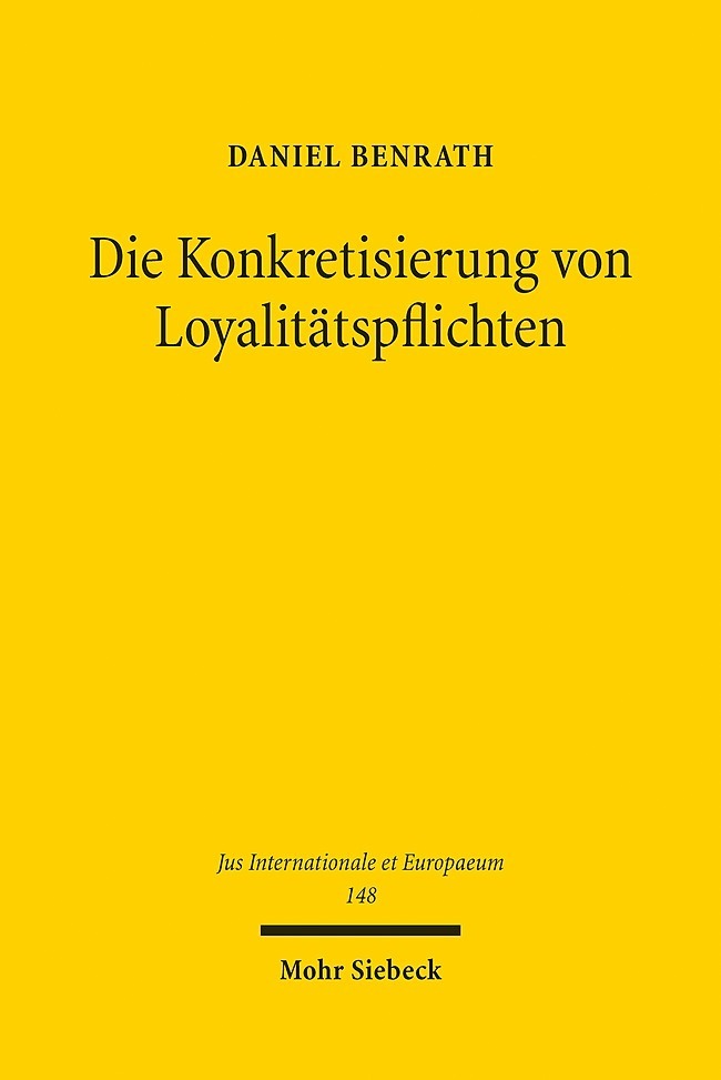 Die Konkretisierung von Loyalitätspflichten main product photo