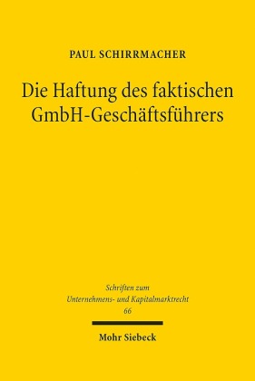 Die Haftung des faktischen GmbH-Geschäftsführers