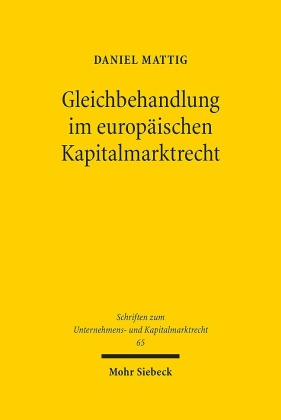 Gleichbehandlung im europäischen Kapitalmarktrecht