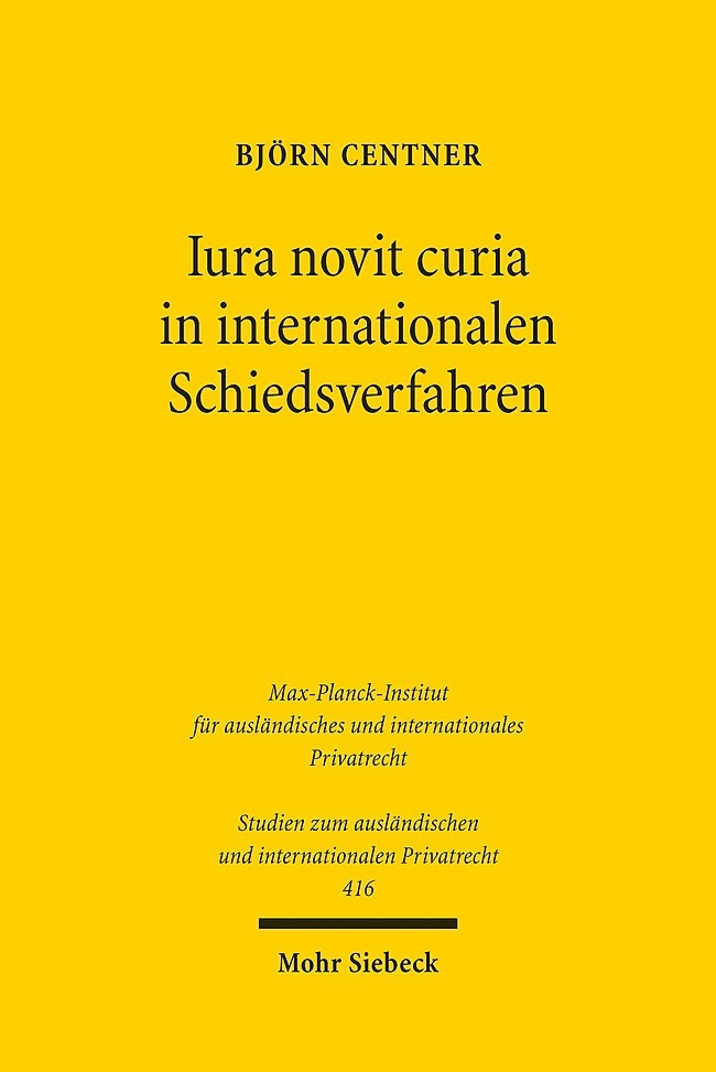 Iura novit curia in internationalen Schiedsverfahren main product photo