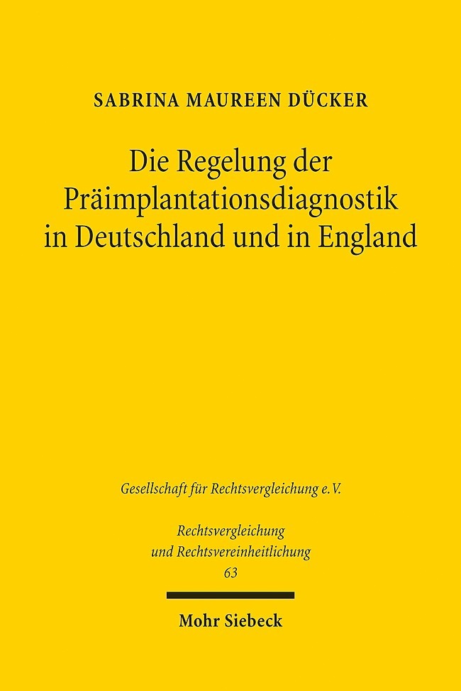 Die Regelung der Präimplantationsdiagnostik in Deutschland und in England main product photo