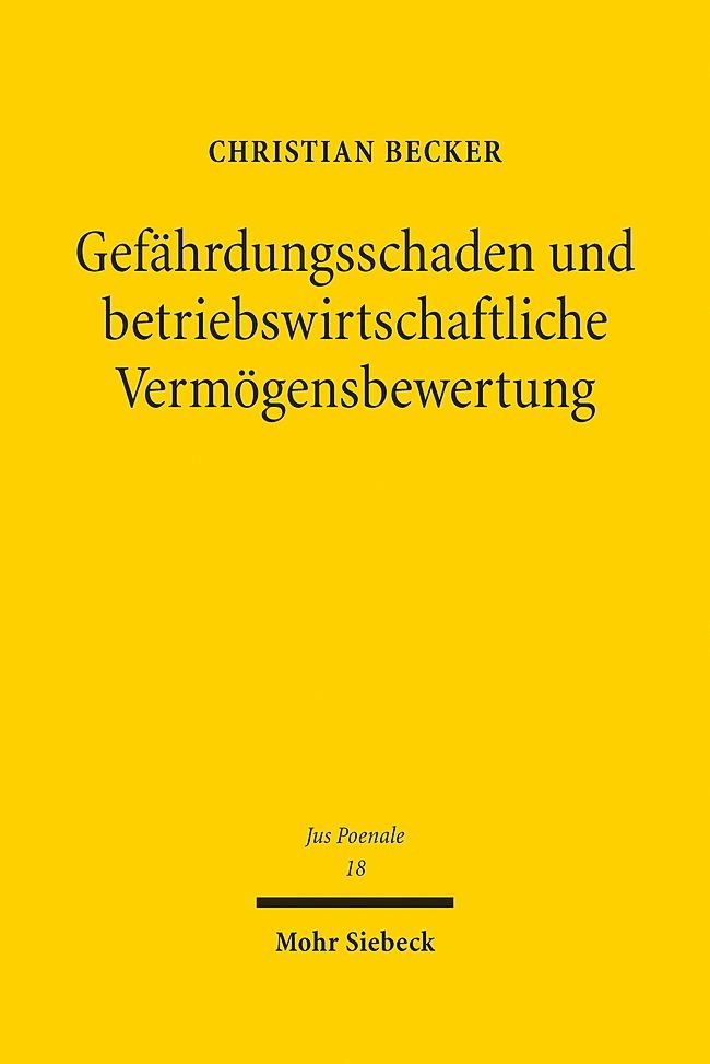 Gefährdungsschaden und betriebswirtschaftliche Vermögensbewertung main product photo