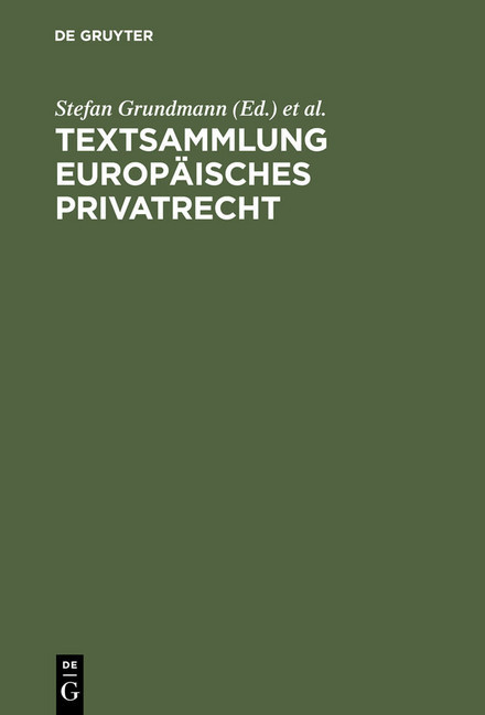 Textsammlung Europäisches Privatrecht main product photo