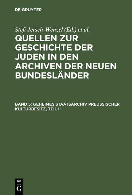 Geheimes Staatsarchiv Preußischer Kulturbesitz, Teil II main product photo