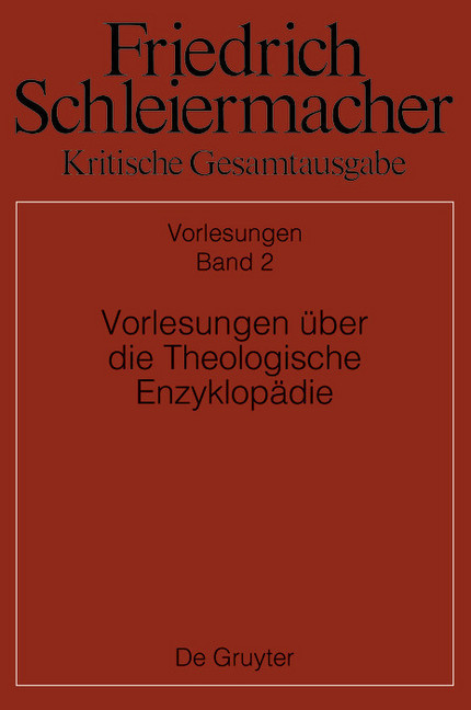 Vorlesungen über die Theologische Enzyklopädie main product photo