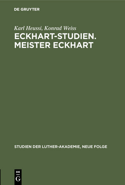 Eckhart-Studien. Meister Eckhart main product photo