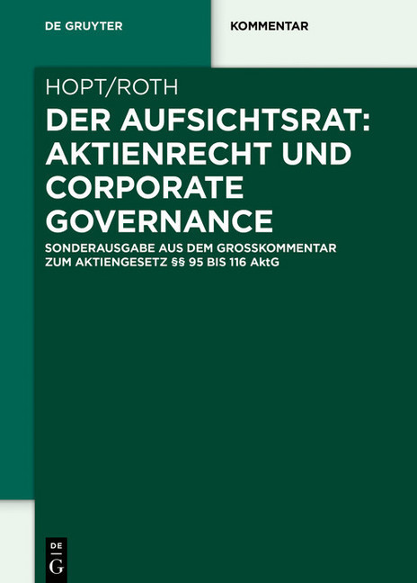 Der Aufsichtsrat: Aktienrecht und Corporate Governance main product photo