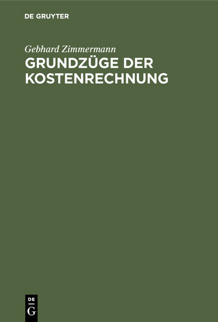 Grundzüge der Kostenrechnung main product photo