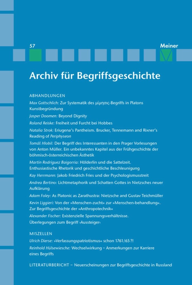 Archiv für Begriffsgeschichte. Band 57 main product photo
