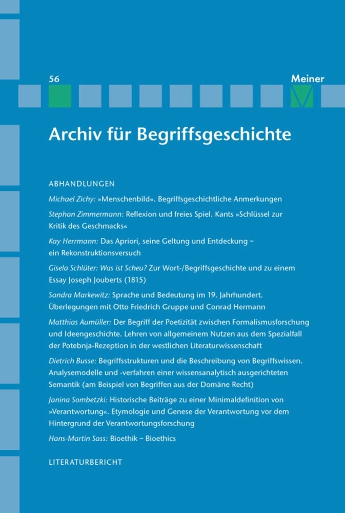 Archiv für Begriffsgeschichte. Band 56 main product photo