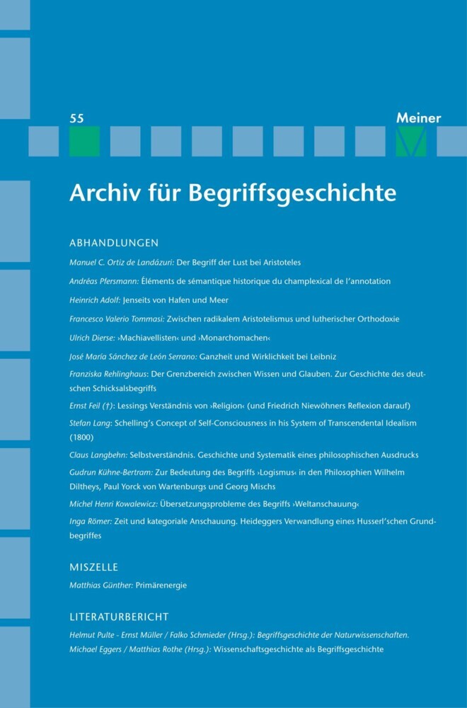 Archiv für Begriffsgeschichte. Band 55 main product photo