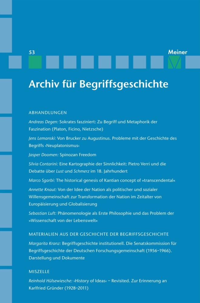 Archiv für Begriffsgeschichte. Band 53 main product photo
