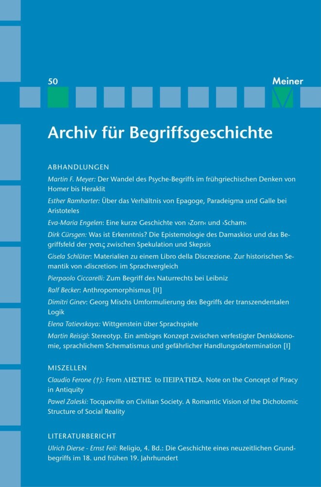 Archiv für Begriffsgeschichte. Band 50 main product photo