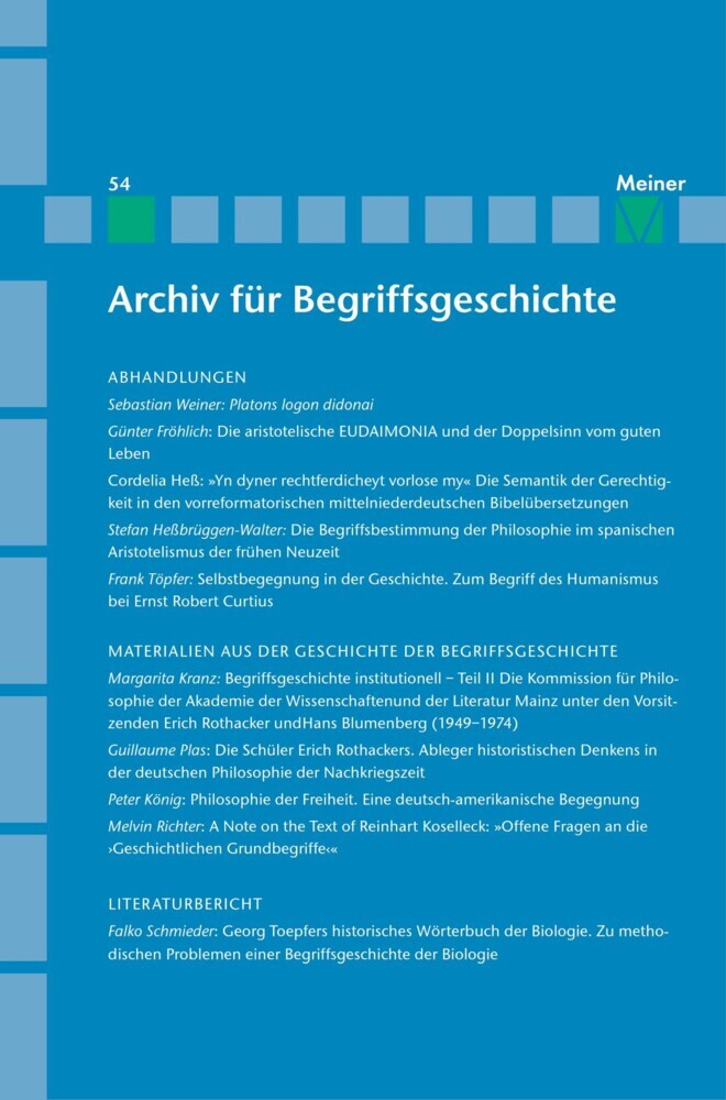 Archiv für Begriffsgeschichte. Band 54 main product photo