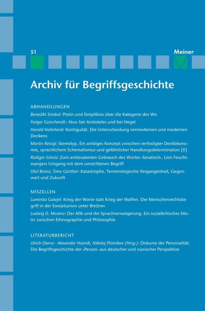 Archiv für Begriffsgeschichte. Band 51 main product photo