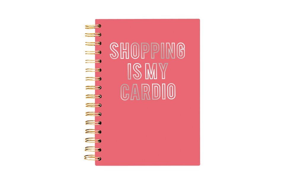 Hard Bound Journal: Shopping is my Cardio - Hardcover-Notizbuch mit stabiler Ringbindung: Shoppen ist mein Ausdauersport main product photo