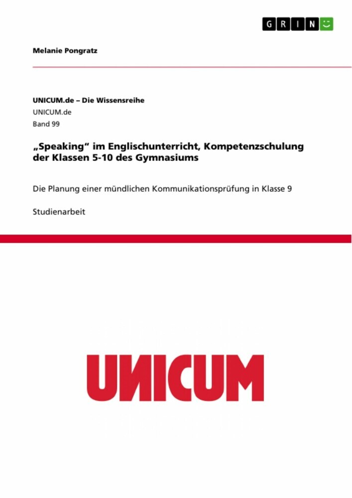 'Speaking' im Englischunterricht, Kompetenzschulung der Klassen 5-10 des Gymnasiums main product photo