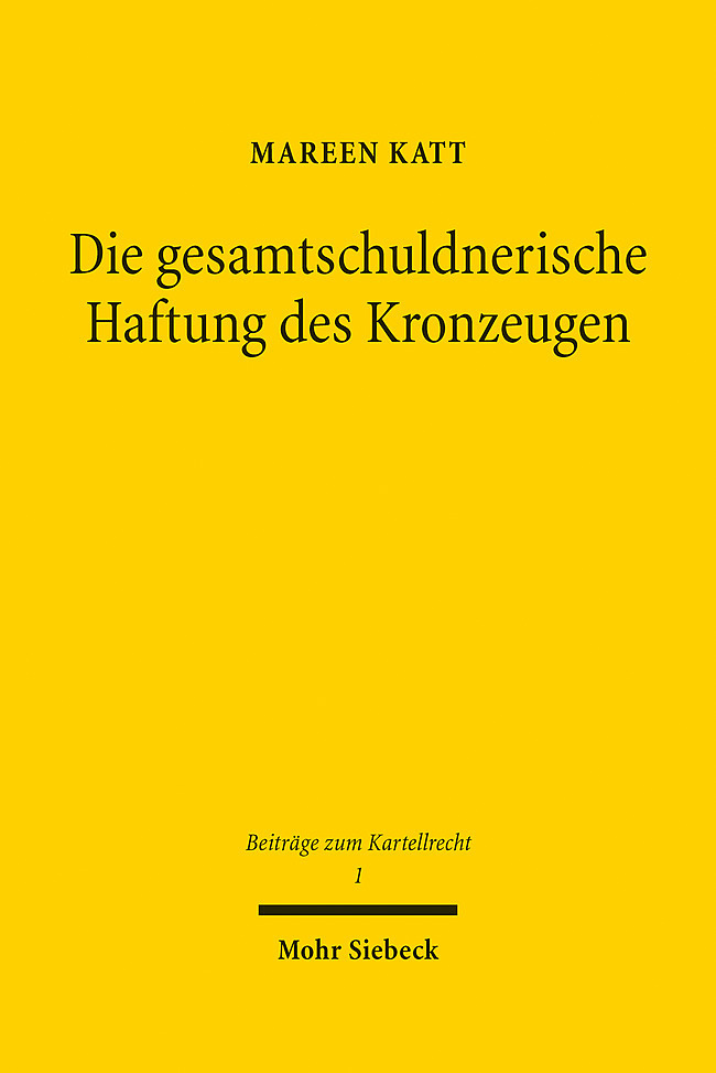 Die gesamtschuldnerische Haftung des Kronzeugen main product photo