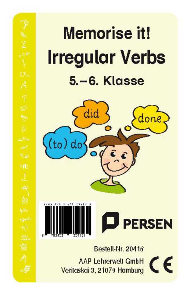 Memorise it! Irregular Verbs (Kartenspiel) main product photo