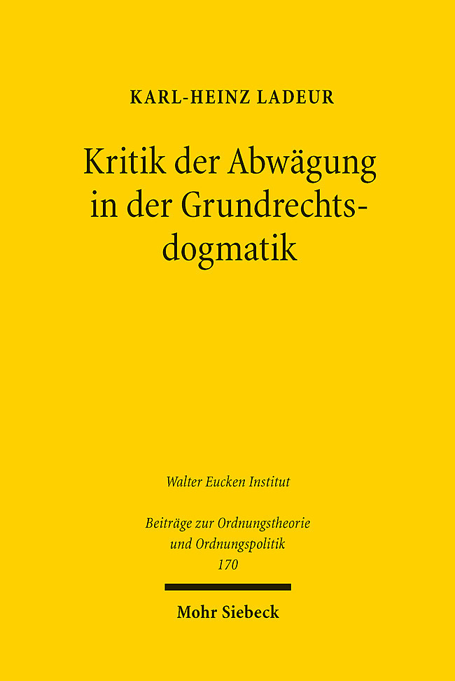 Kritik der Abwägung in der Grundrechtsdogmatik main product photo