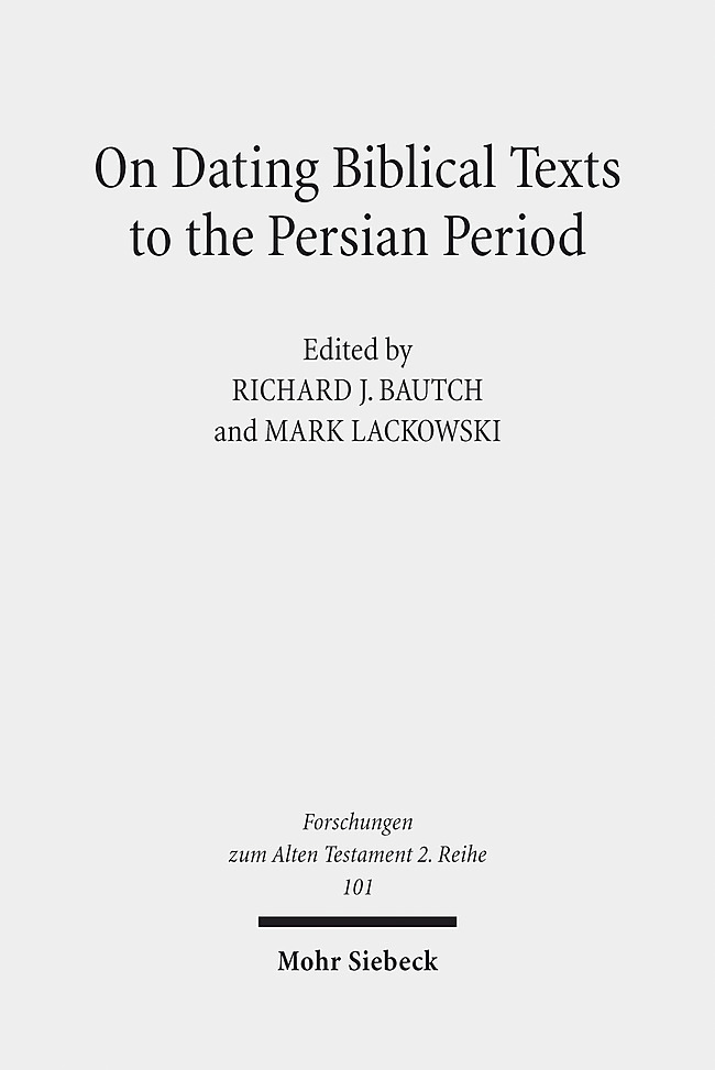 On Dating Biblical Texts to the Persian Period main product photo