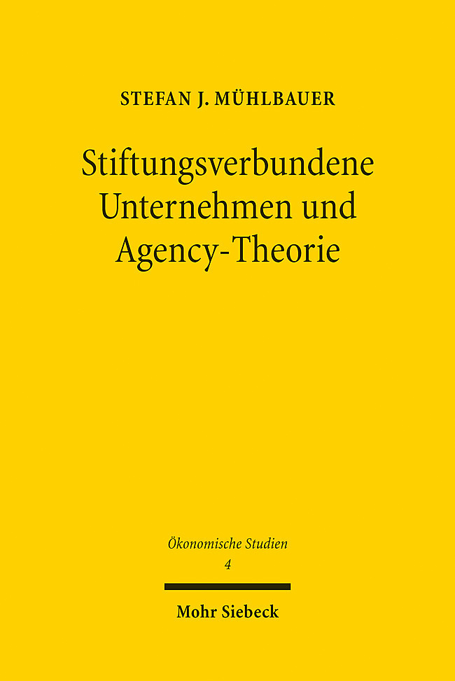 Stiftungsverbundene Unternehmen und Agency-Theorie main product photo