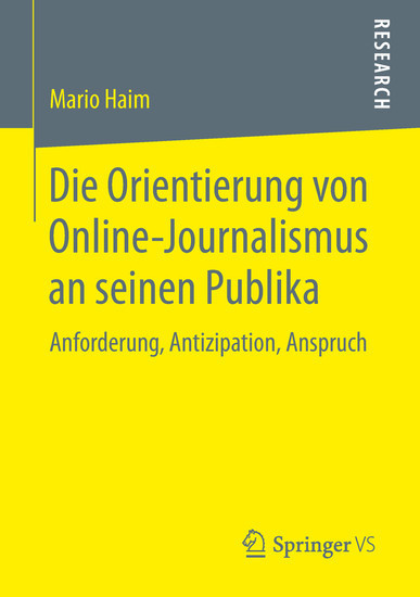 Die Orientierung von Online-Journalismus an seinen Publika main product photo