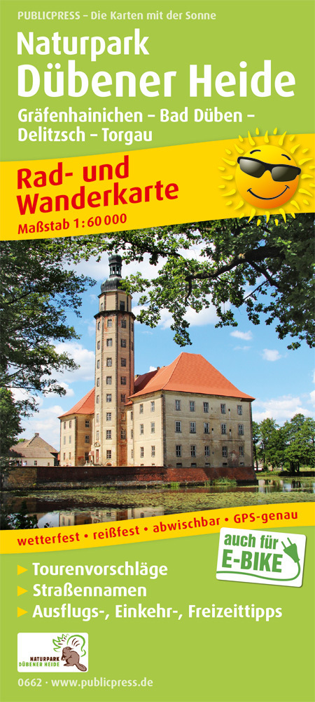 PublicPress Rad- und Wanderkarte Naturpark Dübener Heide, Gräfenhainichen - Bad Düben - Delitzsch - Torgau main product photo