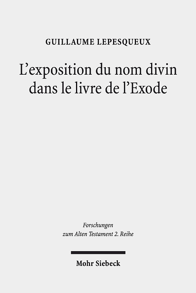 L'exposition du nom divin dans le livre de l'Exode main product photo