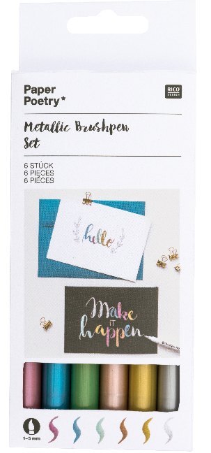 Metallic Brushpens Set 6 Stk main product photo