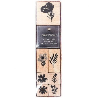 Stempelset, Crafted Nature, Blumen Fsc 100%