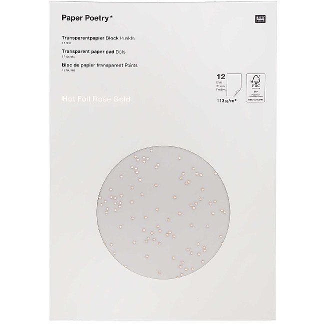 Transparentpapier, Punkte / Roségold Fsc Mix main product photo