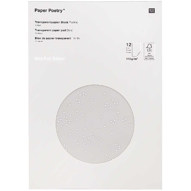 Transparentpapier, Punkte / Silber Fsc Mix main product photo