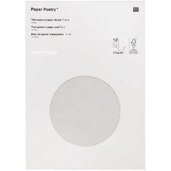 Transparentpapier, Punkte / Silber Fsc Mix
