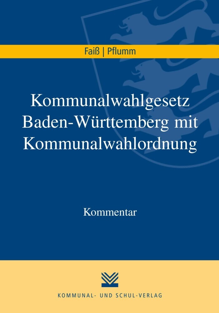 Kommunalwahlgesetz Baden-Württemberg mit Kommunalwahlordnung main product photo