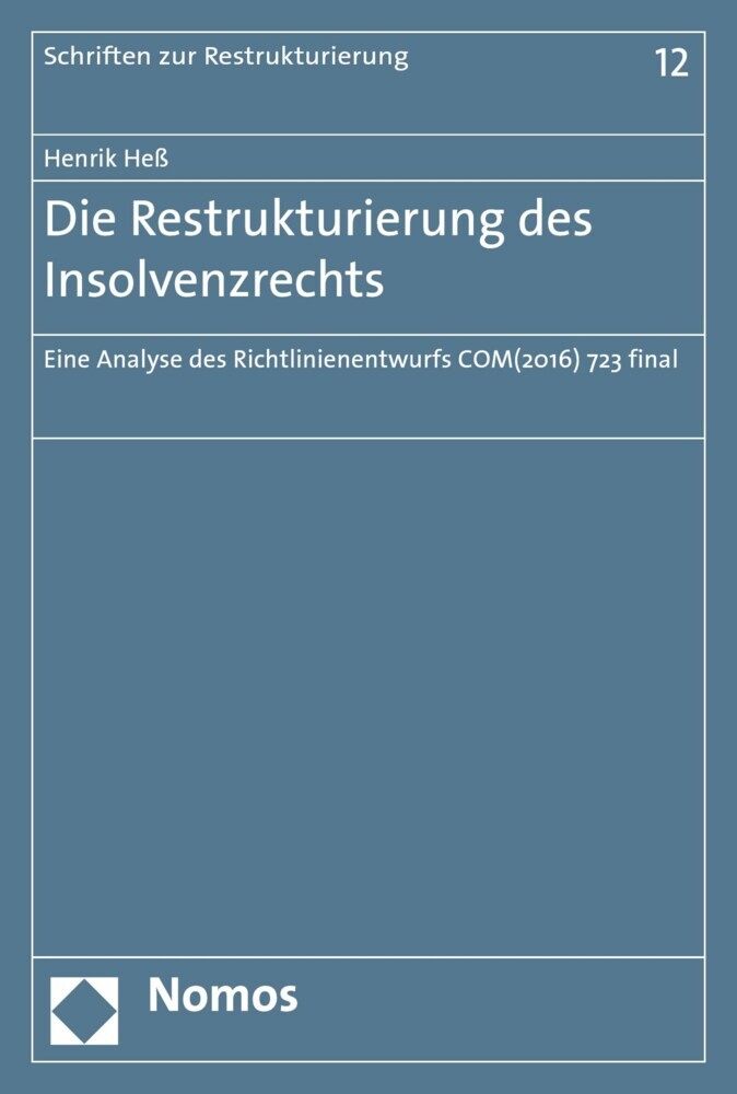 Die Restrukturierung des Insolvenzrechts main product photo