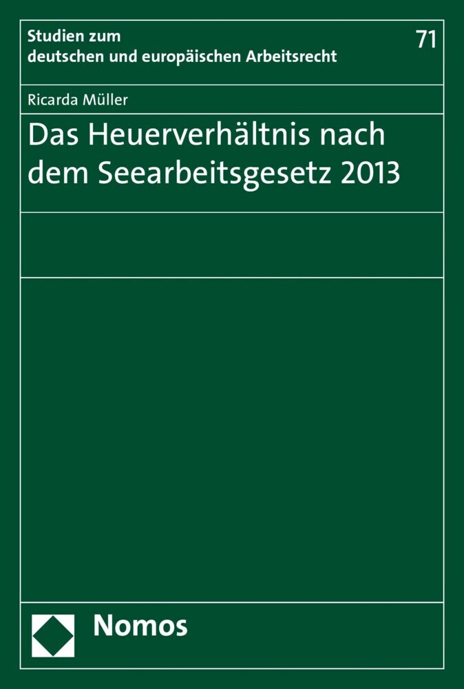 Das Heuerverhältnis nach dem Seearbeitsgesetz 2013 main product photo