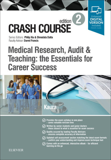 Crash Course Medical Research, Audit and Teaching: the Essentials for Career Success - E-Book main product photo