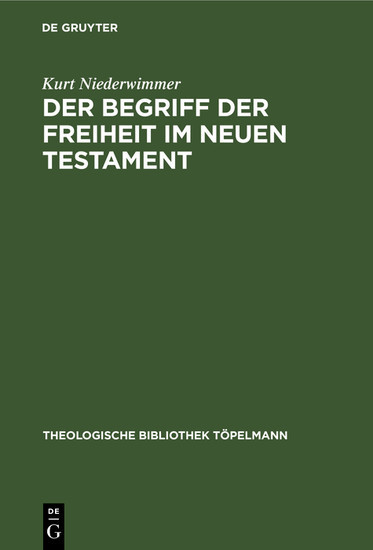 Der Begriff der Freiheit im Neuen Testament main product photo