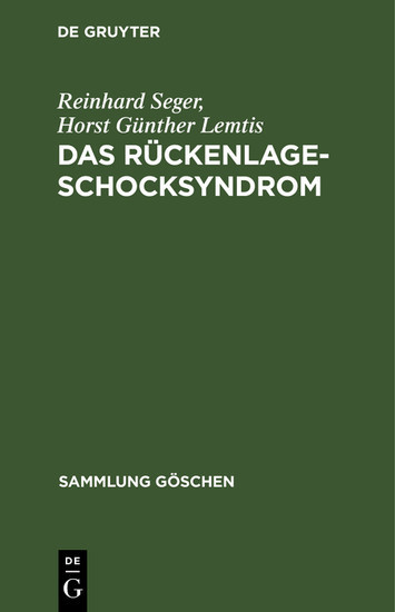 Das Rückenlage-Schocksyndrom main product photo