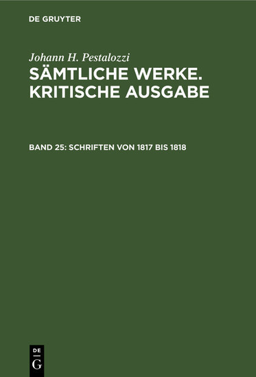 Schriften von 1817 bis 1818 main product photo
