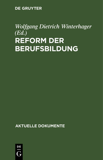 Reform der Berufsbildung main product photo