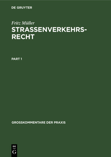 Straßenverkehrsrecht main product photo