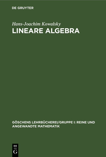 Lineare Algebra main product photo
