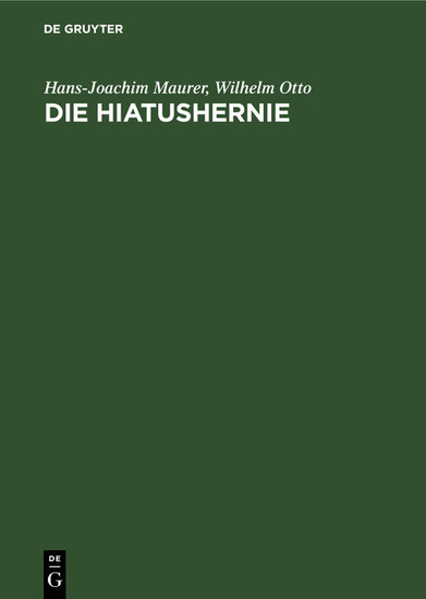 Die Hiatushernie main product photo