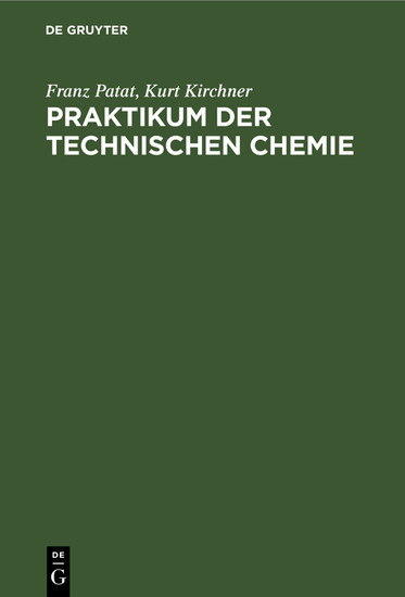 Praktikum der technischen Chemie main product photo