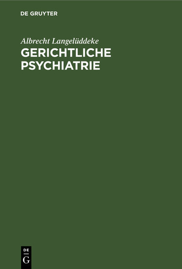 Gerichtliche Psychiatrie main product photo