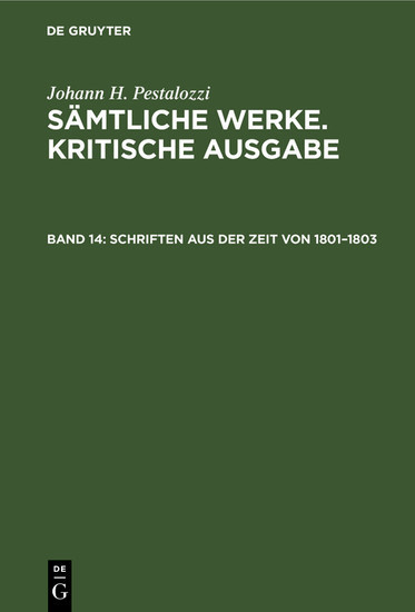 Schriften aus der Zeit von 1801-1803 main product photo