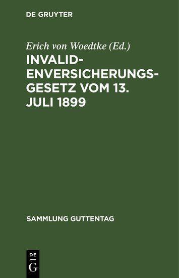Invalidenversicherungsgesetz vom 13. Juli 1899 main product photo