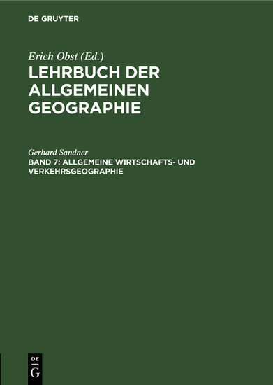 Allgemeine Wirtschafts- und Verkehrsgeographie main product photo